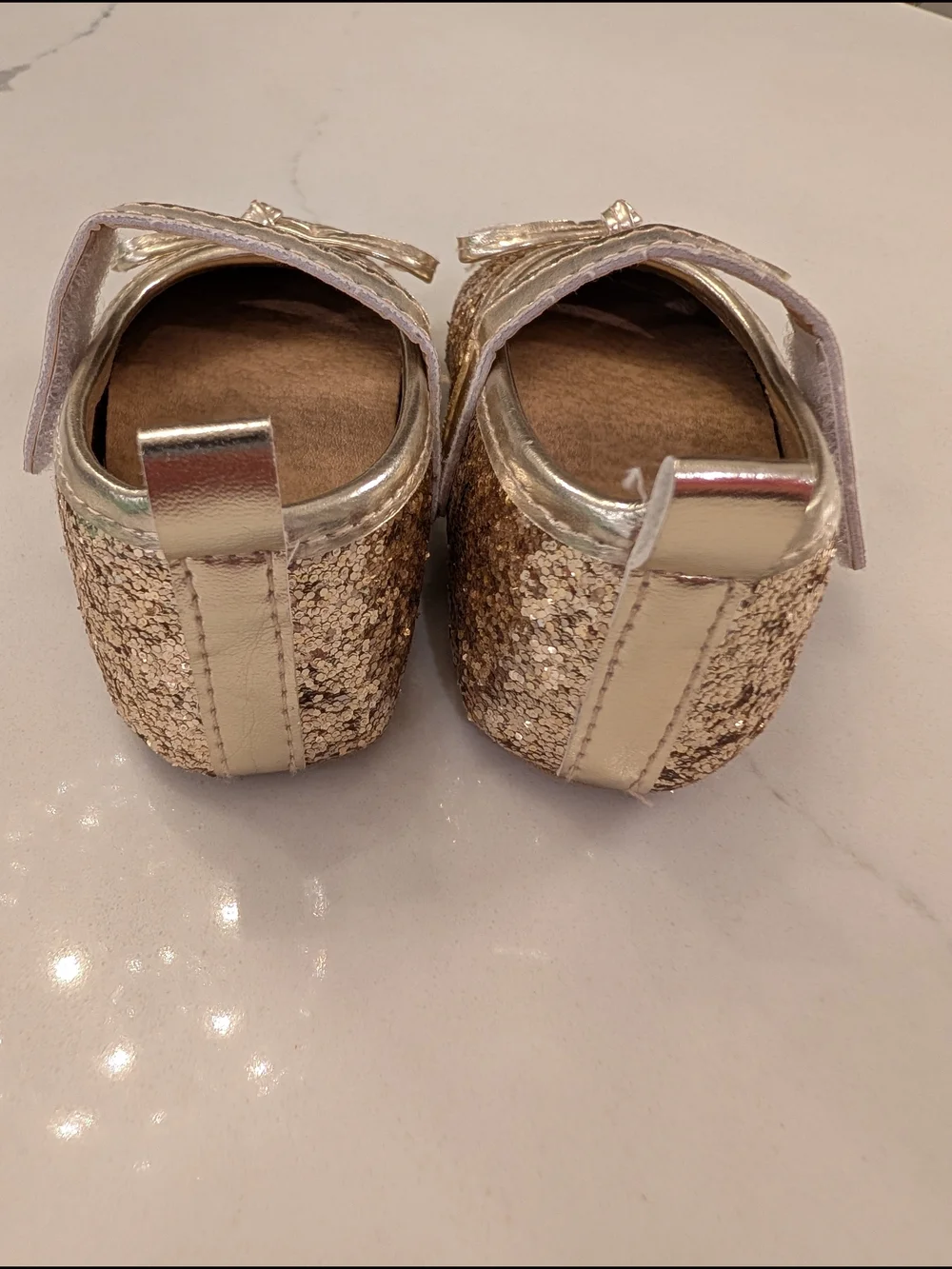 Baby/Toddler Glitter Mary Jane Shoes in Rose Gold 6-12 Months